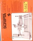 Scripta-Scripta SR300, Pantograph copy mill, Instructions parts and Wiring Manual-SR300-01